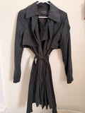 Club Monaco grey trench coat, front view