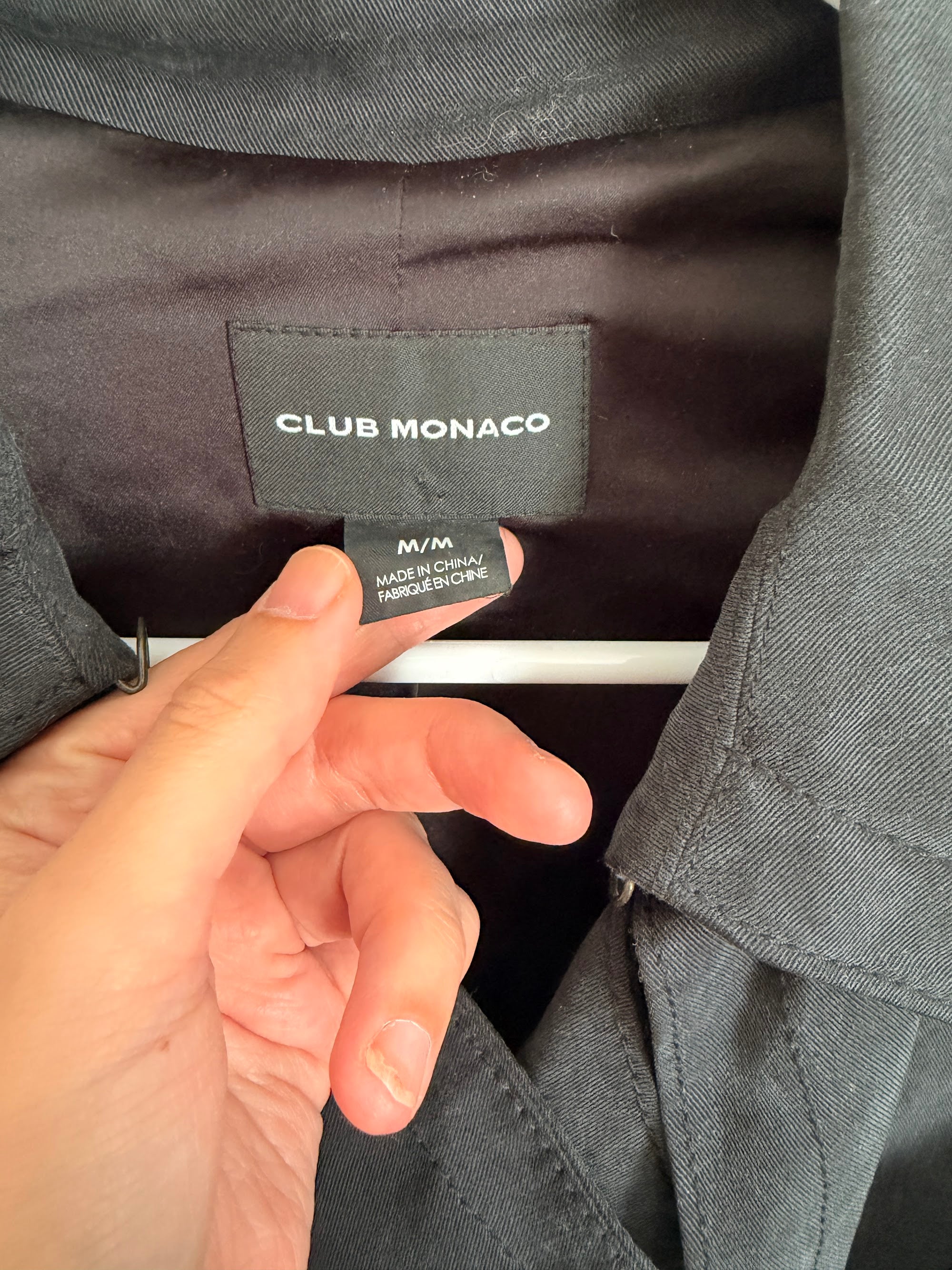 Club Monaco brand tag, size M