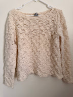 Eileen Fisher cream sweater, front view