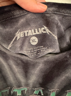 Metallica tie-dye t-shirt back showing spider tie-dye pattern